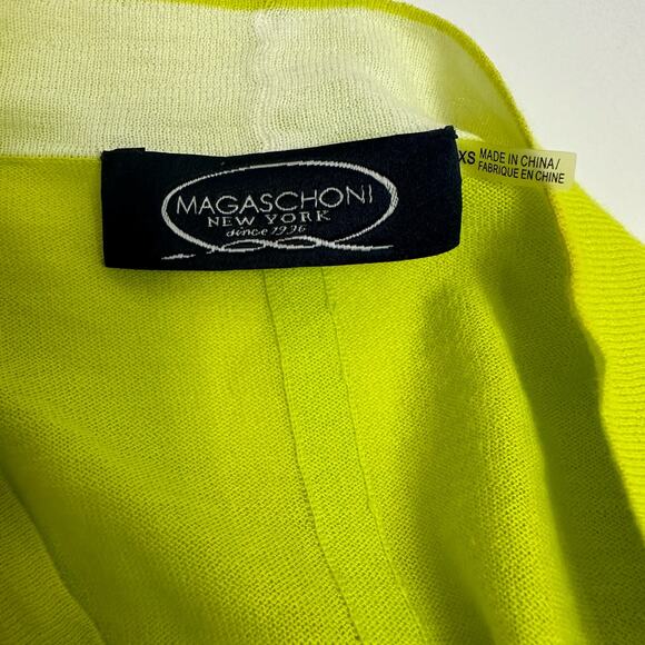 Priced to Sell - Magaschoni New York Lime Green Open Front Cardigan XS - Picture 7 of 7